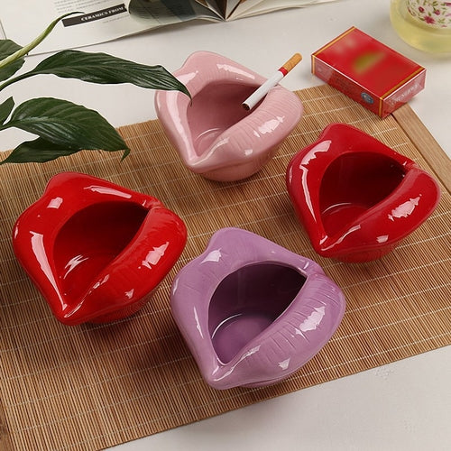 Ceramic Cigar Ashtray Sexy Lip Shape